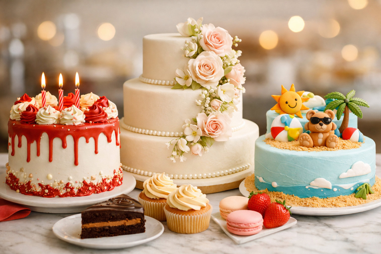 Reina's Bakery custom decorated cakes for birthdays, weddings, and celebrations in North Myrtle Beach