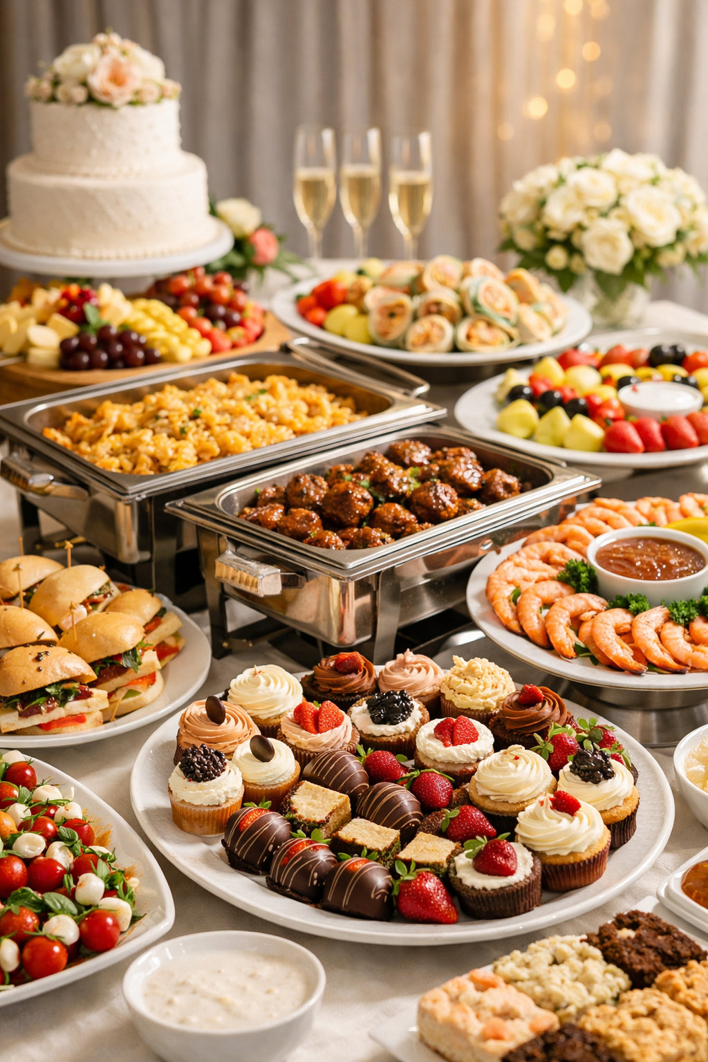 Reina's Bakery professional event catering with custom dessert platters and celebration food for North Myrtle Beach